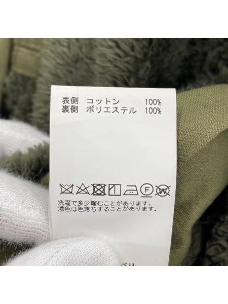 ARMY TWILL ミリタリージャケット ノーカラーミリタリーリバーシブルコート/カーキ[値下]