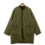 ARMY TWILL ミリタリージャケット ノーカラーミリタリーリバーシブルコート/カーキ
