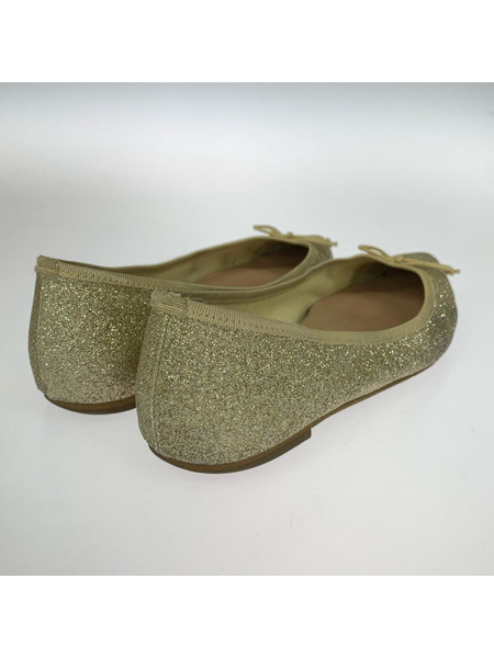 シューズ farfall グリッターバレエシューズ 38 GLD