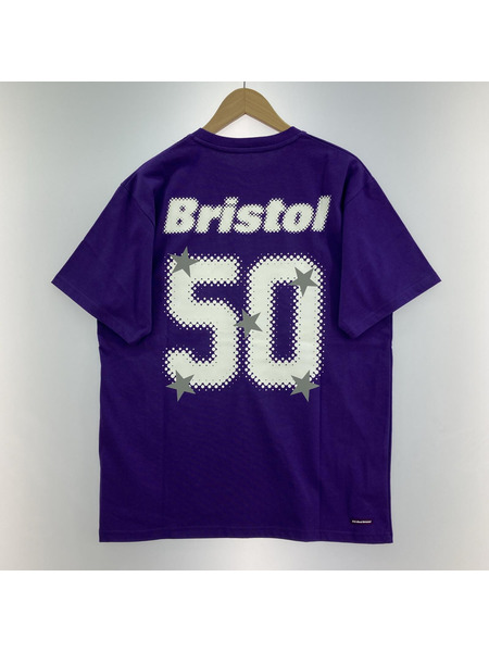 F.C.R.B. 23AW 50 LETTERED EMBLEM TEE PURPLE