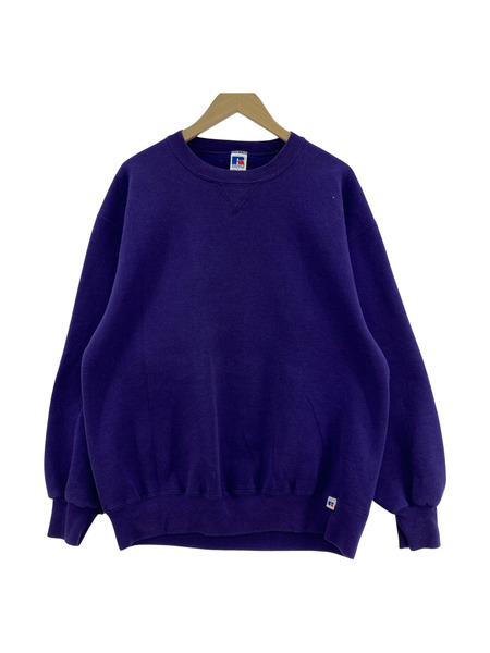 90s russell sweatshirts プープル L[値下]