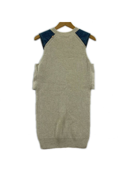 DIESEL ニット・セーター デニムパネル付キノースリーブ