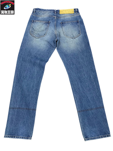 LOEWE H2292341IB ステッチデザイン ウォッシュ デニムパンツ サイズ48 ロエベ ジーンズ 