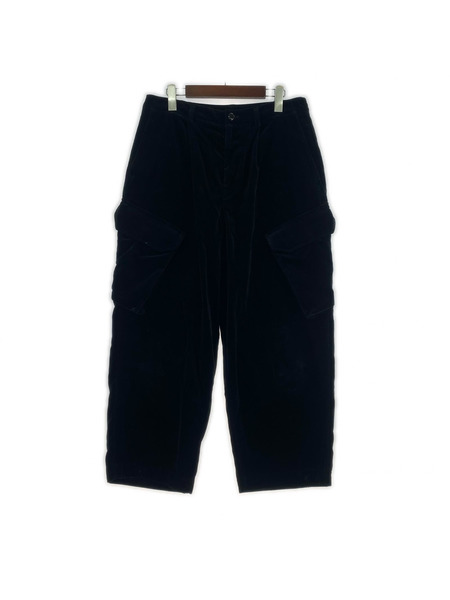 blurhms 23AW Velvet Combat Trousers 2 黒 BHS23F025