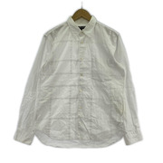 COMME des GARCONS HOMME DEUX パッチワークブロードシャツ S ホワイト