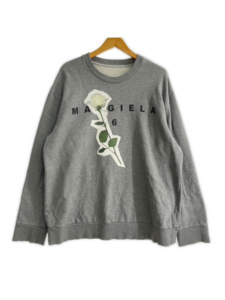 MM6 スウェット・トレーナー LOGO PRINT SWEATER/グレー