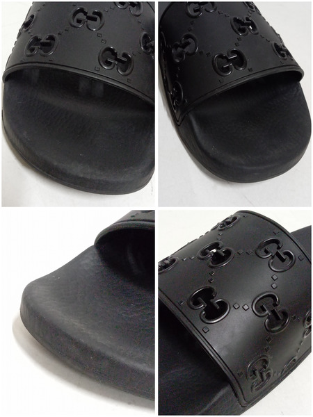 GUCCI/ラバー GG シャワーサンダル 575957 ブラック