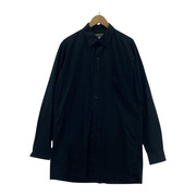 Yohji Yamamoto POUR HOMME ロング ブロードシャツ 3 ブラック