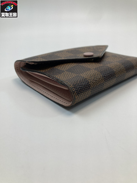 LOUIS VUITTON ルイヴィトン LV N61700 ポルトフォイユ・ヴィクトリーヌ コンパクトウォレット ダミエ 折りたたみサイフ イニシャル