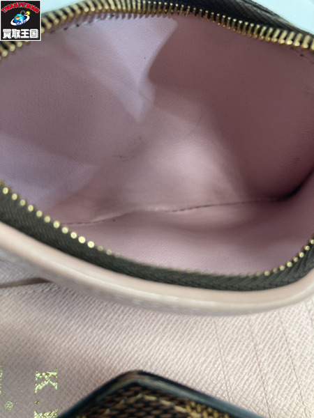 LOUIS VUITTON ルイヴィトン LV N61700 ポルトフォイユ・ヴィクトリーヌ コンパクトウォレット ダミエ 折りたたみサイフ イニシャル