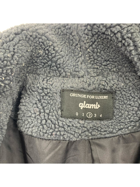 glamb ジャケット ボアチェスターコート 2 GRY
