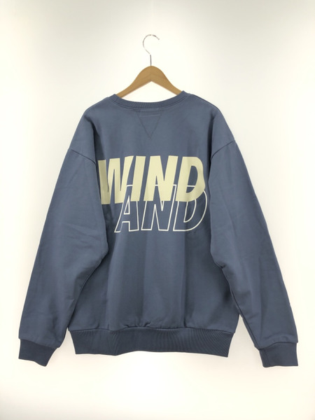 WIND AND SEA 22AW SEA Crew Neck ロゴスウェット 青 XL