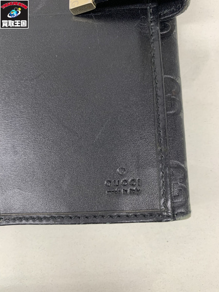 その他バッグ GGシマ ダブルホック 長財布 黒