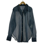 長袖シャツ seyto ストライプ シアーシャツ 2