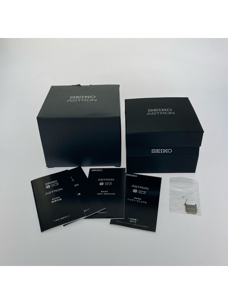 SEIKO ASTRON 黒文字盤チタンモデル GPSソーラーウォッチ SBXB123 8X53-0AV0-2