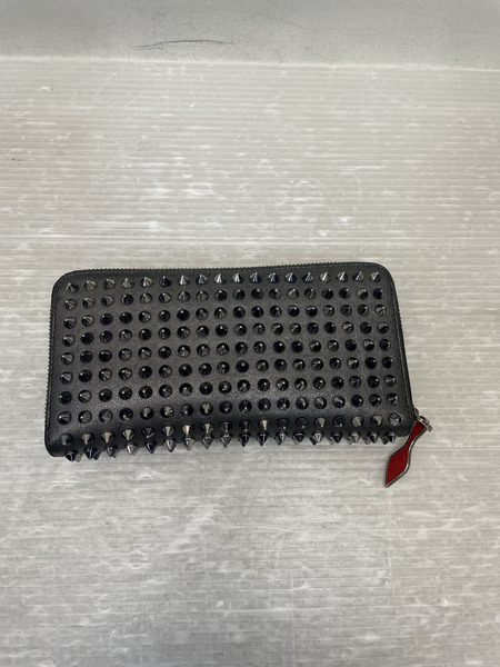 C.Louboutin ラウンドジップ スタッズロングウォレット