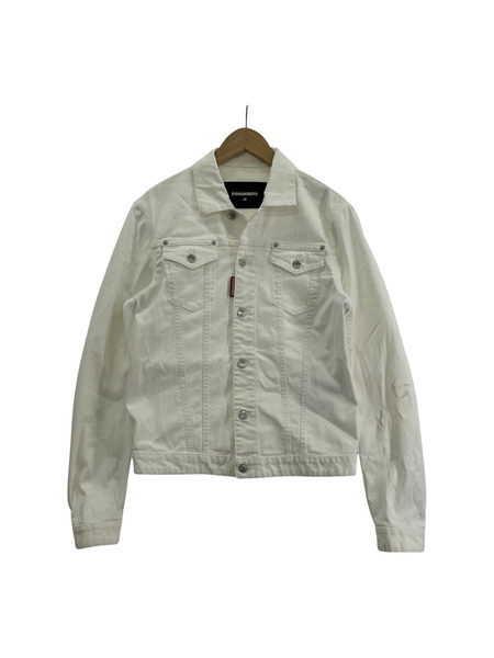 DSQUARED2/ホワイトデニムジャケット|商品番号:2100228945010 DSQUARED2/ホワイトデニムジャケット|商品番号:2100228945010