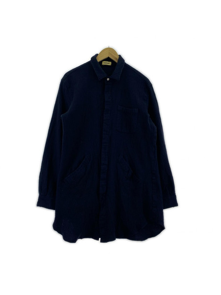 UNDERCOVERISM 長袖シャツ 11AW ウール縮絨 ロングシャツ H4403-1 (2) 濃紺[値下]