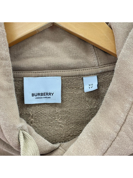 BURBERRY パーカー LOGO PRINT COTTON HOODIE(XS)