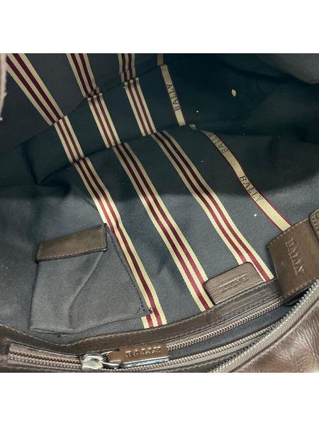 BALLY ショルダーバッグ レザー メッセンジャー ブラウン