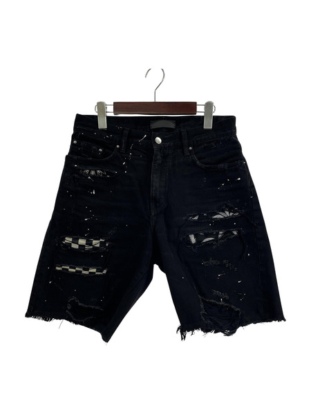 ショートパンツ ART PATCH PAINTED DENIM SHORTS