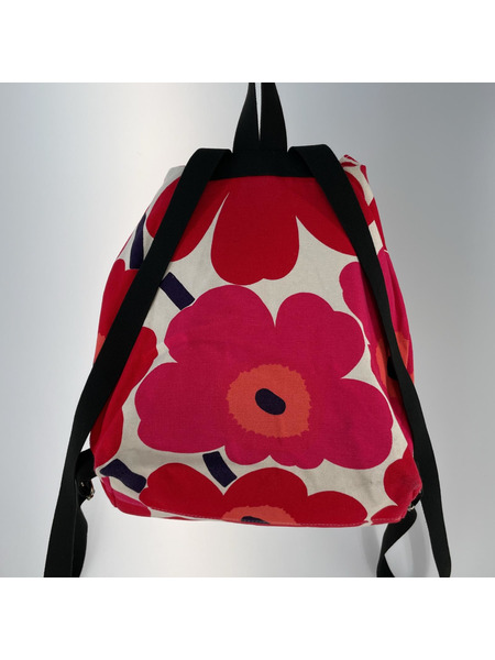 marimekko リュックサック・バックパック キャンバス/ウニッコ柄/RED