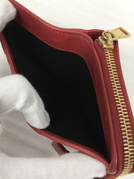 YSL　コンパクトウォレット 赤