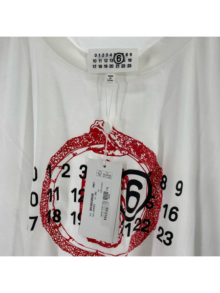 MM6 Year of the Snake Tee ナンバリングカットソー L 白 サイズL/ホワイト