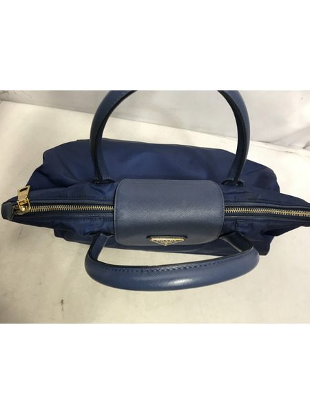 トートバッグ 2way 青