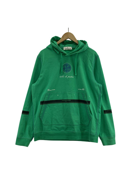 STONE ISLAND/21AW/isola di pietra HOODIE/L/GRN[値下]