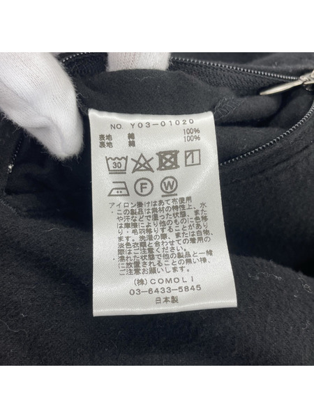 COMOLI 23AW モールスキンジップショートジャケット 2 ブラック[値下]