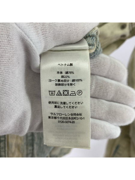 RRL ウォッシュドセルビッチデニム オーバーシャツ M