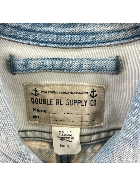 RRL ウォッシュドセルビッチデニム オーバーシャツ M
