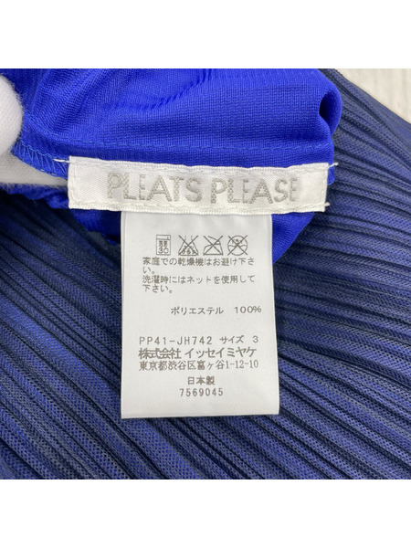 PLEATS PLEASE プリーツ ノースリーブワンピース ネイビー 3 DQ8961-100