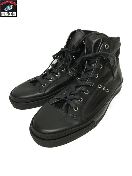 GUCCI ハイカットスニーカー レザー メンズ 27.5cm 194331[値下 GUCCI ハイカットスニーカー レザー メンズ 27.5cm 194331[値下