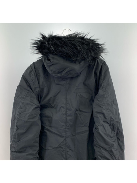 DIESEL ダウンジャケット ダウン モッズコート ブラック (L)