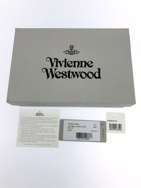Vivienne Westwood VICTORIA CLASSIC LONG WALLET ゴールド