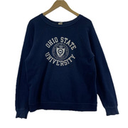 70s Champion ラグランスウェット OHIO STATE ネイビー M