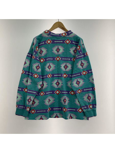 old early man images native patern l/s tee L