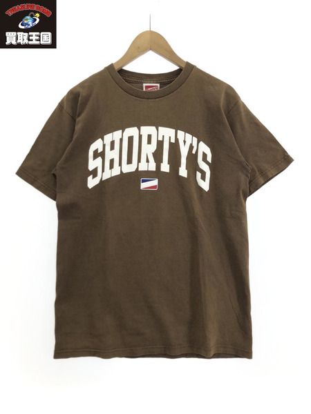 90s SHORTY'S ショーティーズ ロゴTシャツ(M) ブラウン[値下]