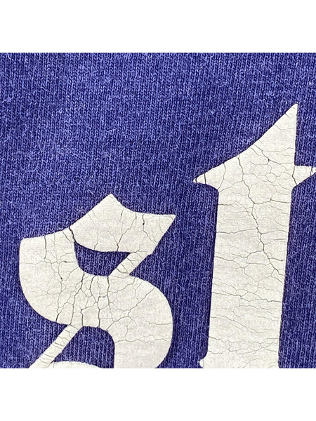 STUSSY 半袖Tシャツ・カットソー USA製 パイレーツ ロゴ S/Sカットソー 紺 L