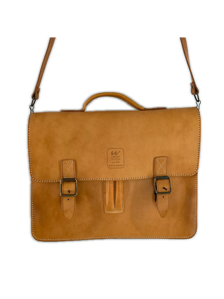 LEDER WOLF ヌメ革 ショルダーバッグ茶