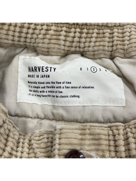 HARVESTY コーデュロイサーカスパンツ KHK (2)[値下]