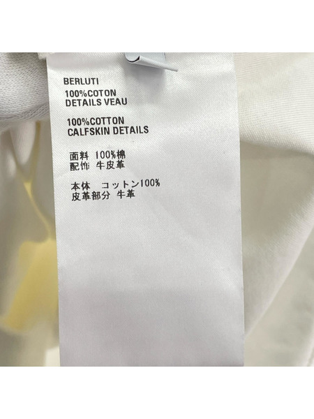. 半袖Tシャツ・カットソー BERLUTI レザータブ S/Sカットソー 白 XS