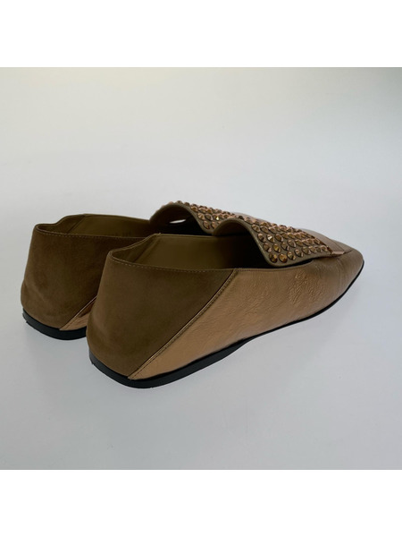 Sergio rossi シューズ スタッズスリッポン ゴールド (38 1/2)