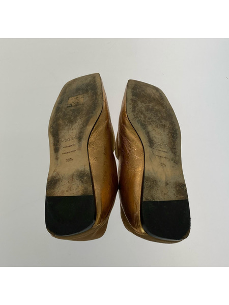 Sergio rossi シューズ スタッズスリッポン ゴールド (38 1/2)