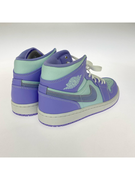 NIKE スニーカー Air Jordan 1 Mid Purple Aqua 26.0cm