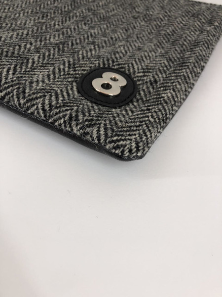 muta ムータ×Harris Tweed ハリスツイード クラッチバッグ 黒 グレー[値下]