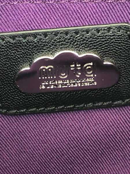 muta ムータ×Harris Tweed ハリスツイード クラッチバッグ 黒 グレー[値下]