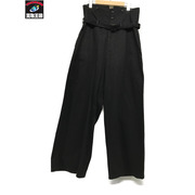 Y's/GABARDINE BELTED HIGH WAIST PANTS/2/YZ-P17-013[値下]